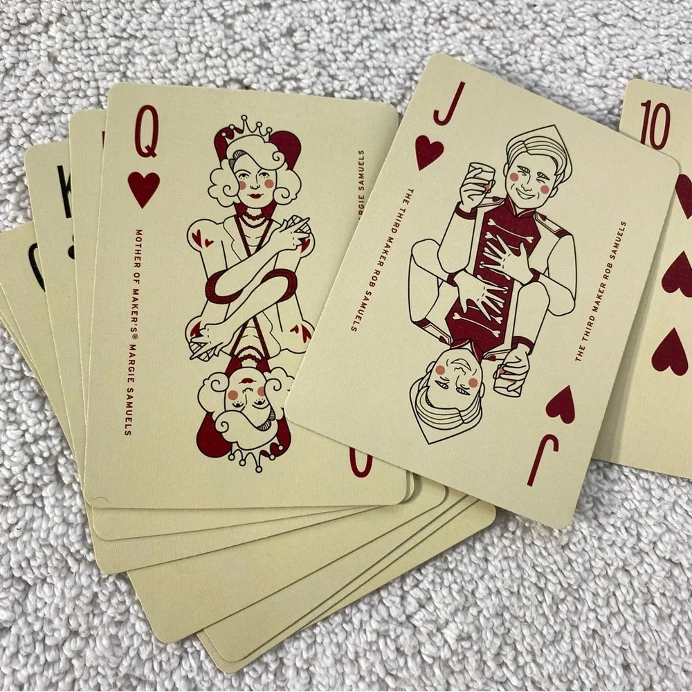5/$35 Maker’s Mark Red and Cream Vintage Style Playing Cards - Picture 6 of 14